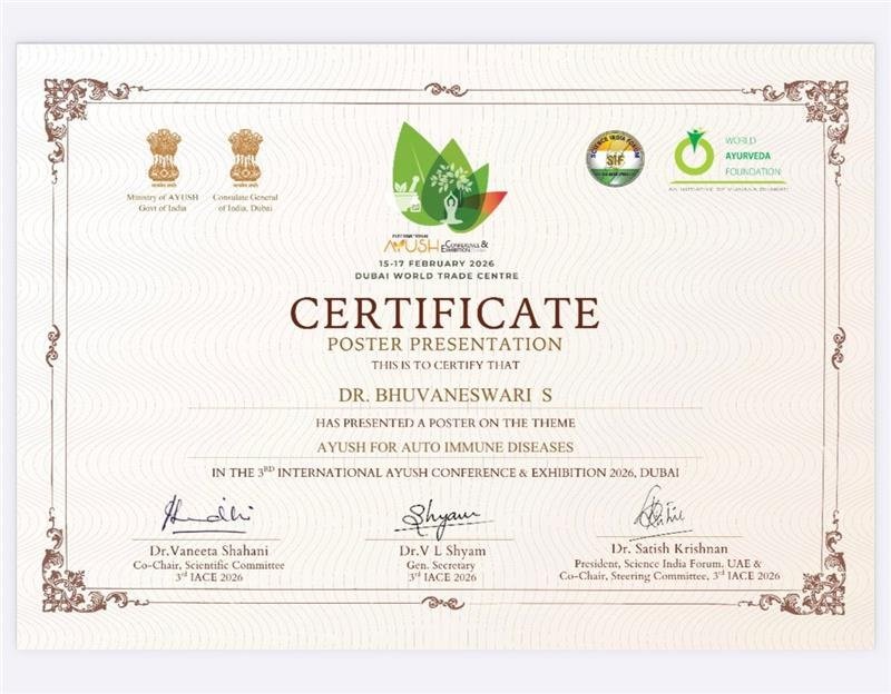 Certificate for paper presentation